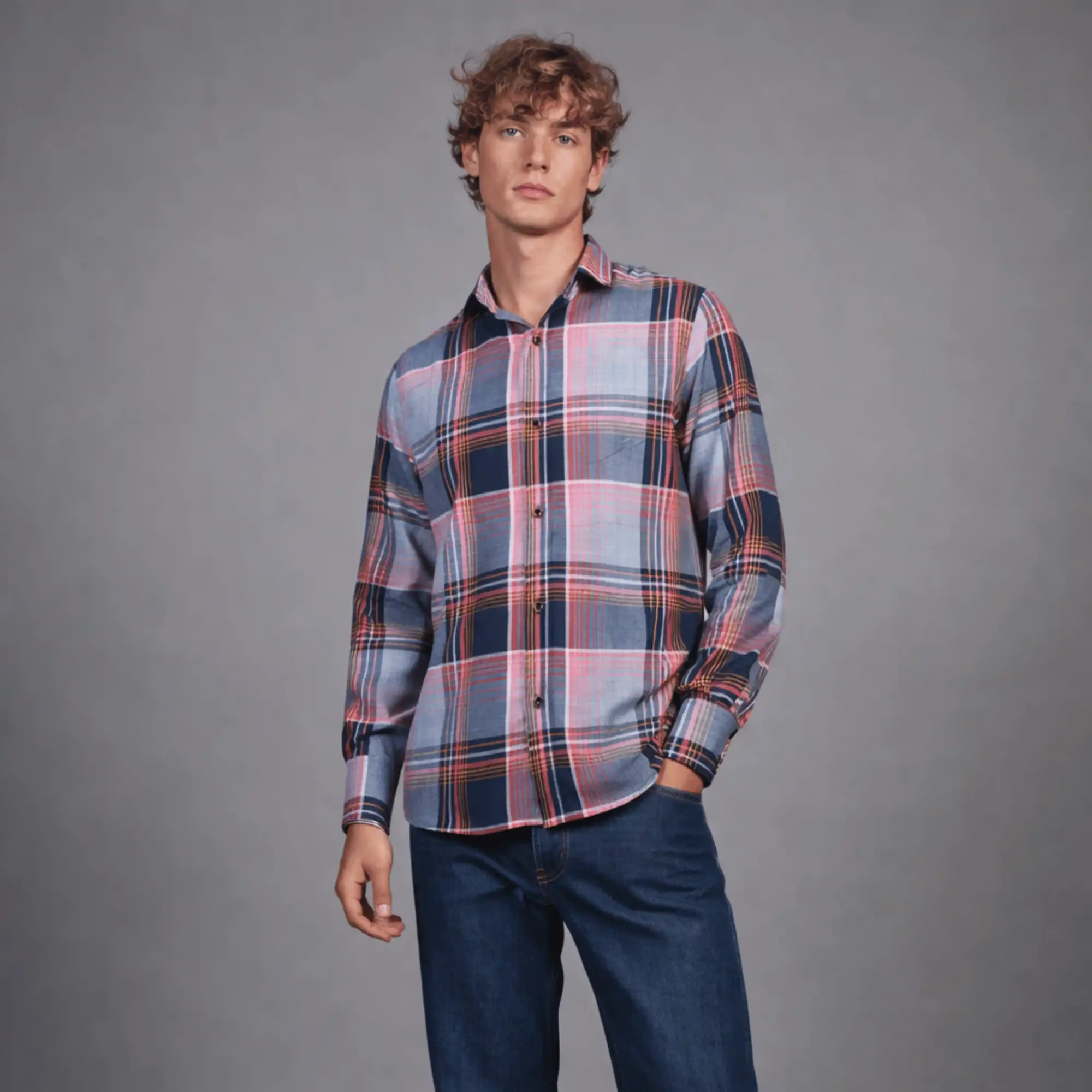 Refined Plaid Shirt